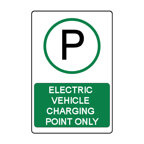 Custom Electric Vehicle Stall Signage Charging Point