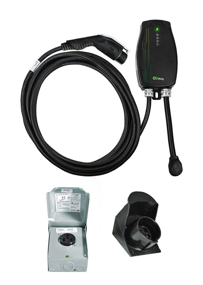Elmec EVduty-40 (30A) portable electric vehicle charging station, NEMA 6-50P