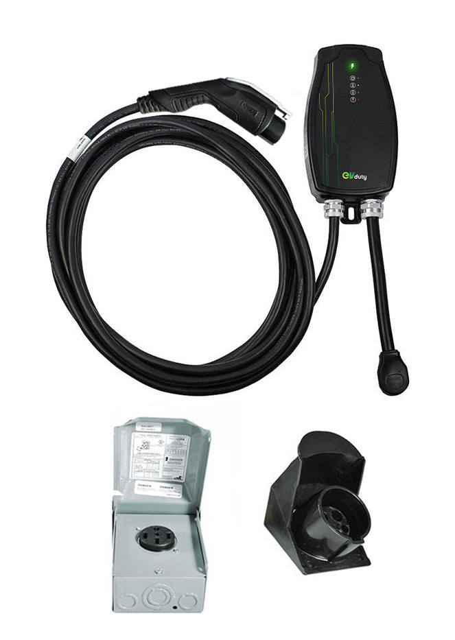 Elmec EVduty-40 (30A) portable electric vehicle charging station, NEMA 14-50P